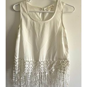 White crop top blouse
